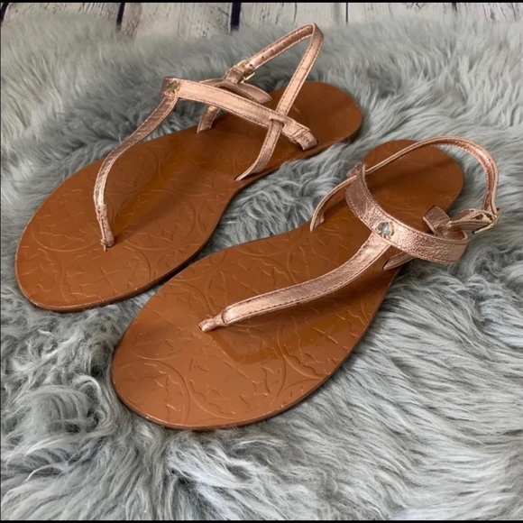 Kate Spade Citrine Rose Gold Sandals 6.5M - Picture 1 of 1
